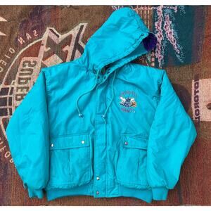 Vintage 90’s Charlotte Hornets NBA Competitors Script Zip Jacket